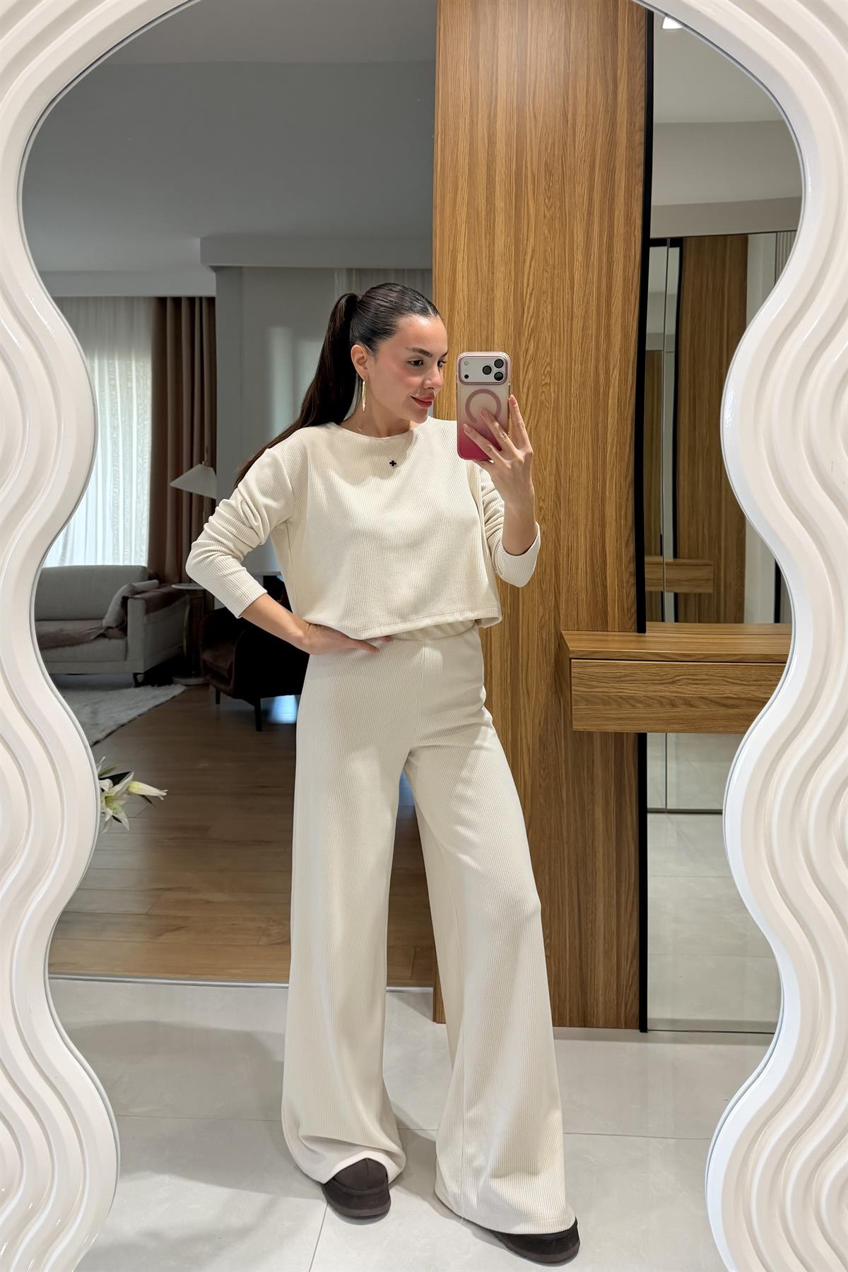 Wilma Krem Fitilli İkili Takım