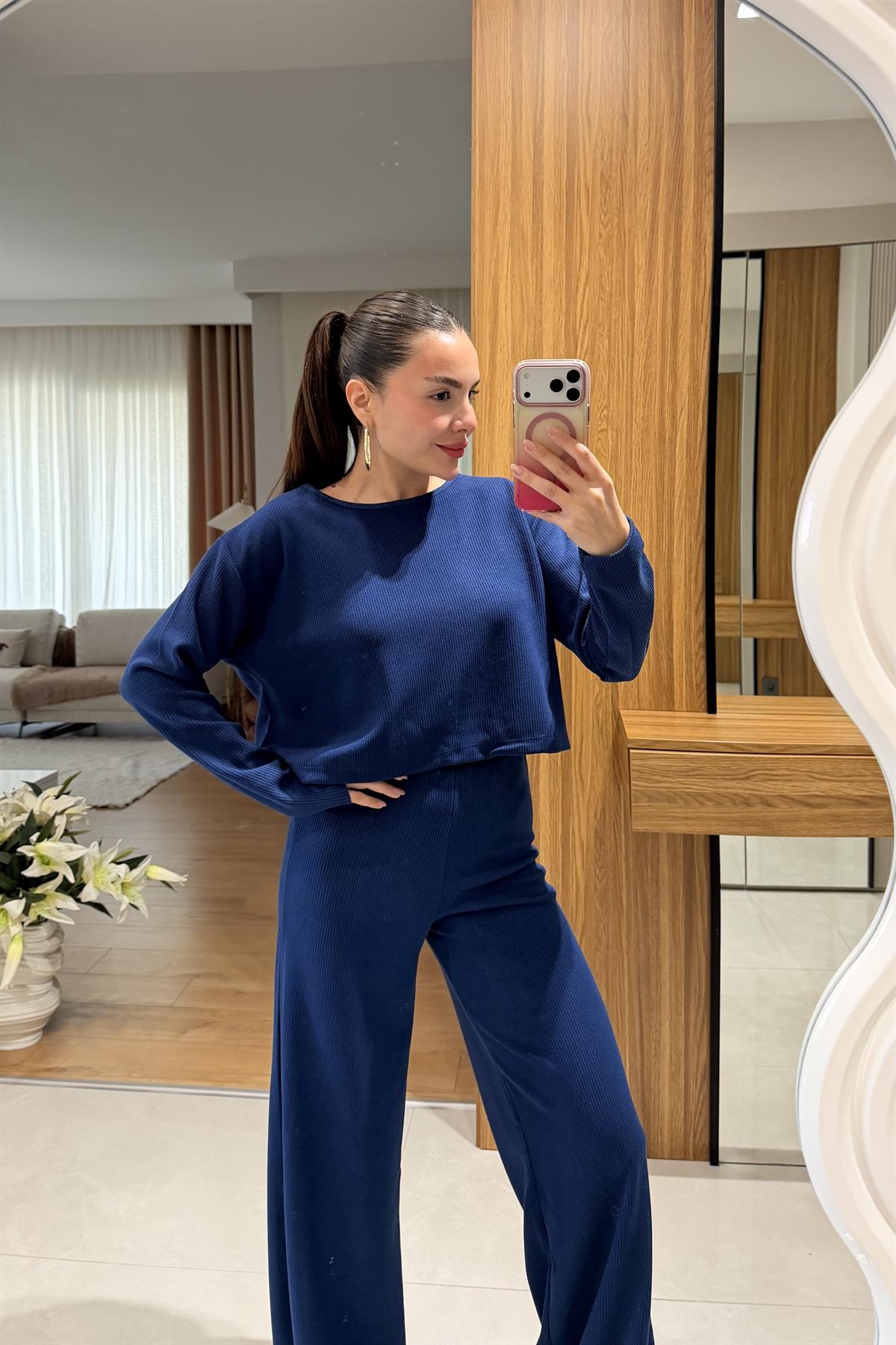 Wilma Lacivert Fitilli İkili Takım
