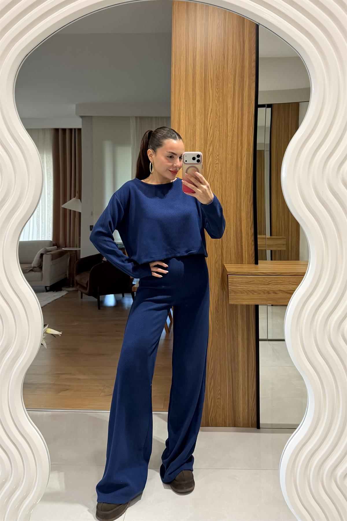 Wilma Lacivert Fitilli İkili Takım