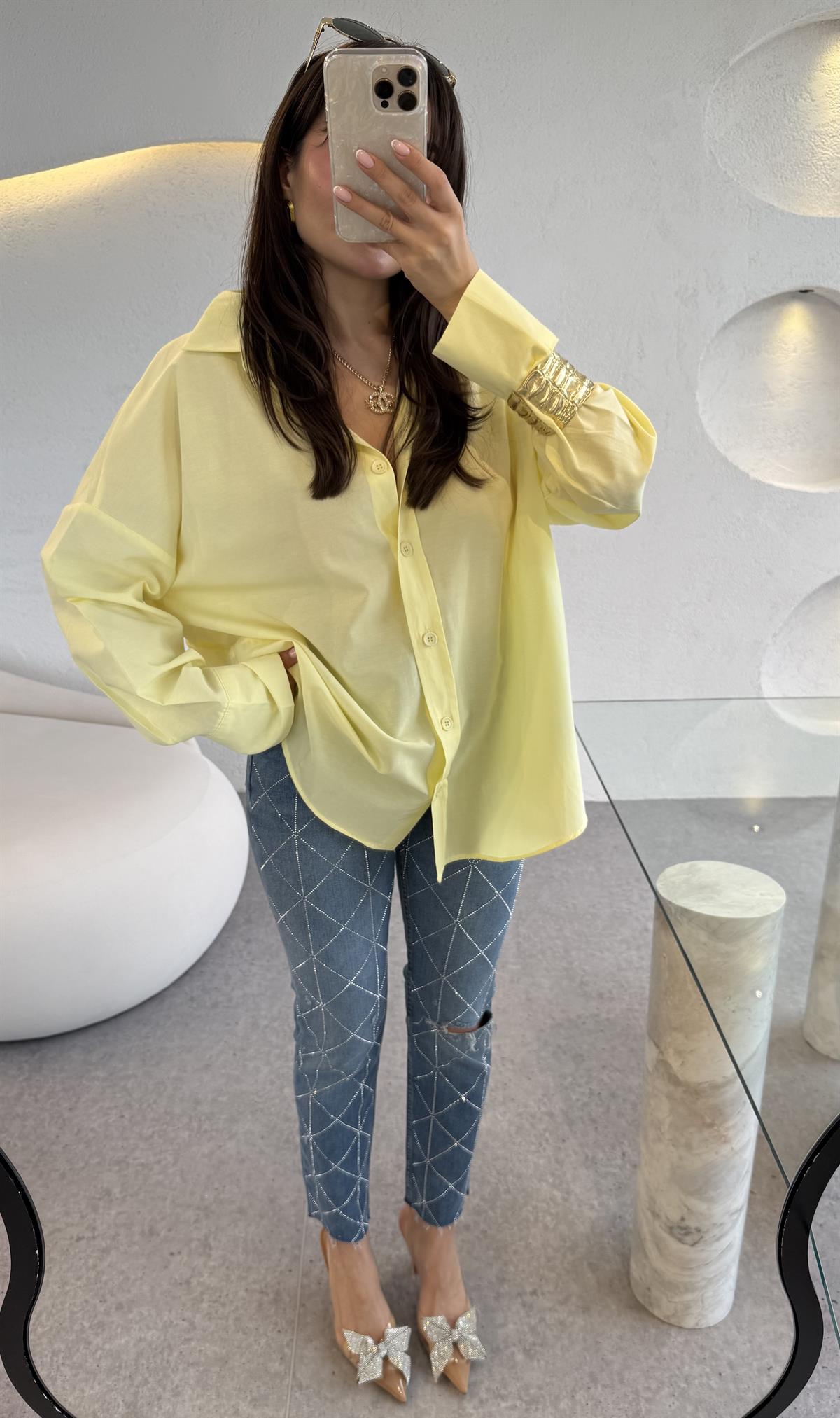 Winner Çapraz Taşlı Boyfit Jean