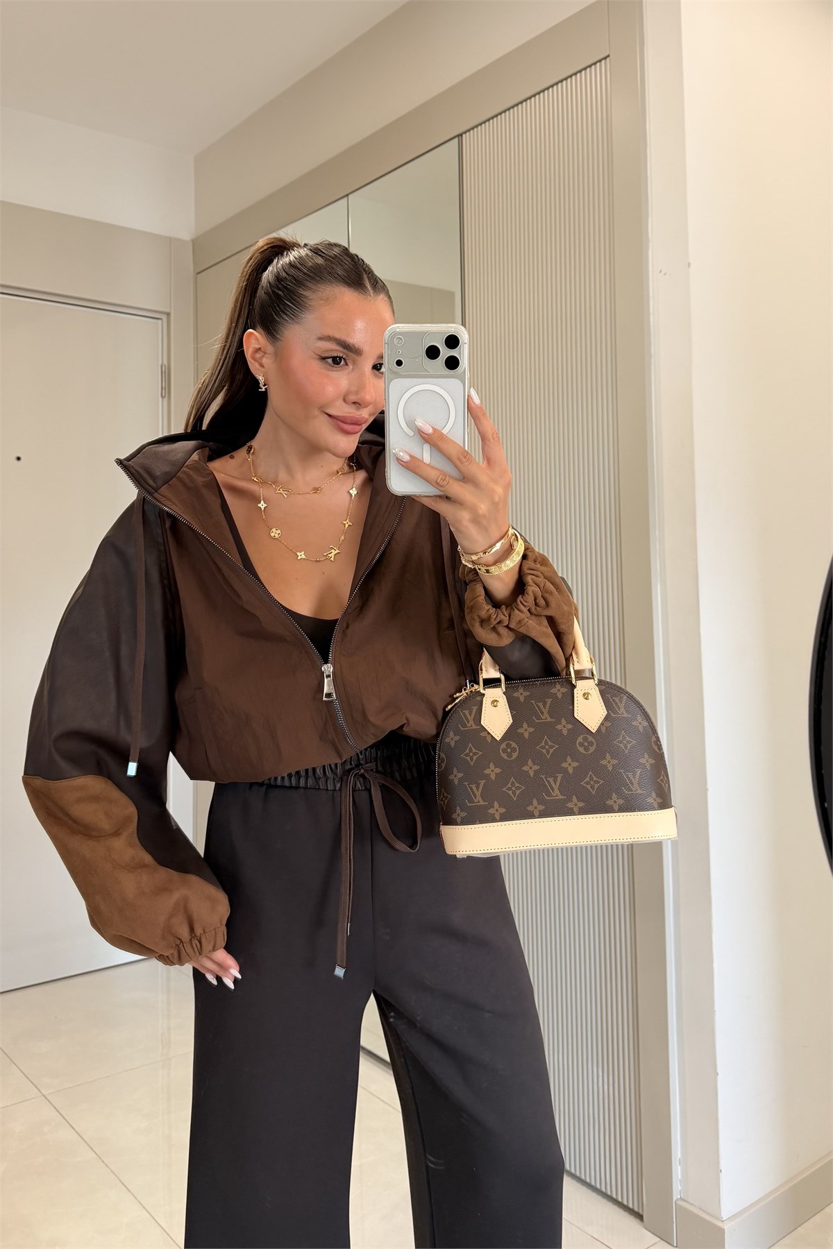Winner Kahve Deri Detaylı Premium Takım