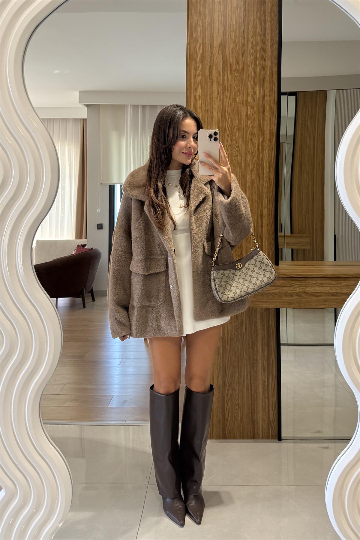 Winter Vizon Premium Peluş Kaban