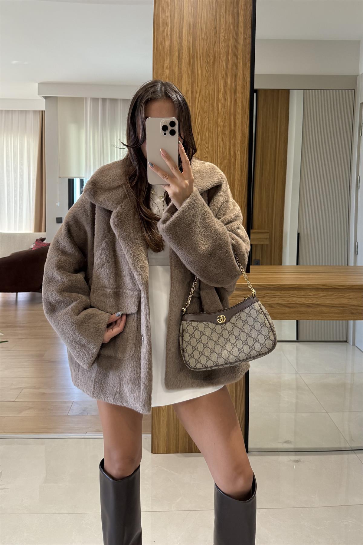 Winter Vizon Premium Peluş Kaban