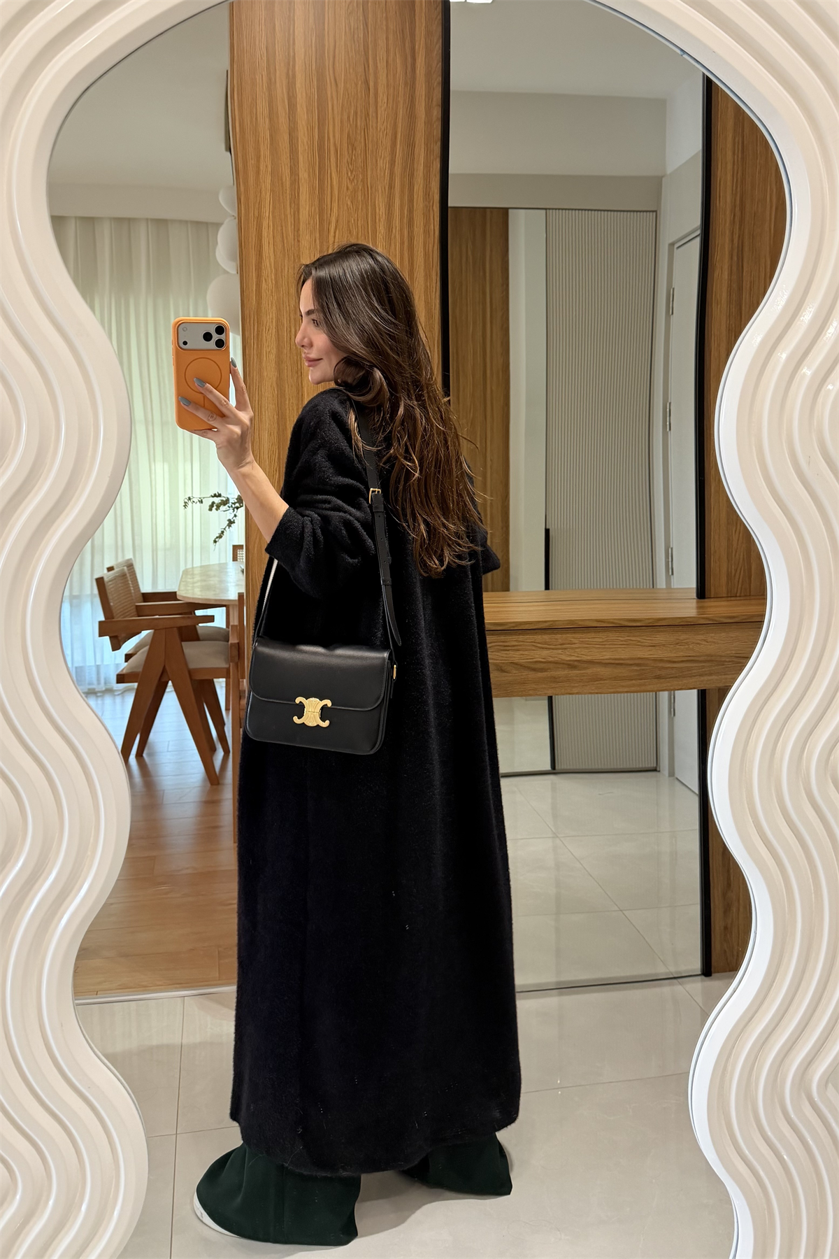 Worth Siyah Yumoş Uzun Hırka