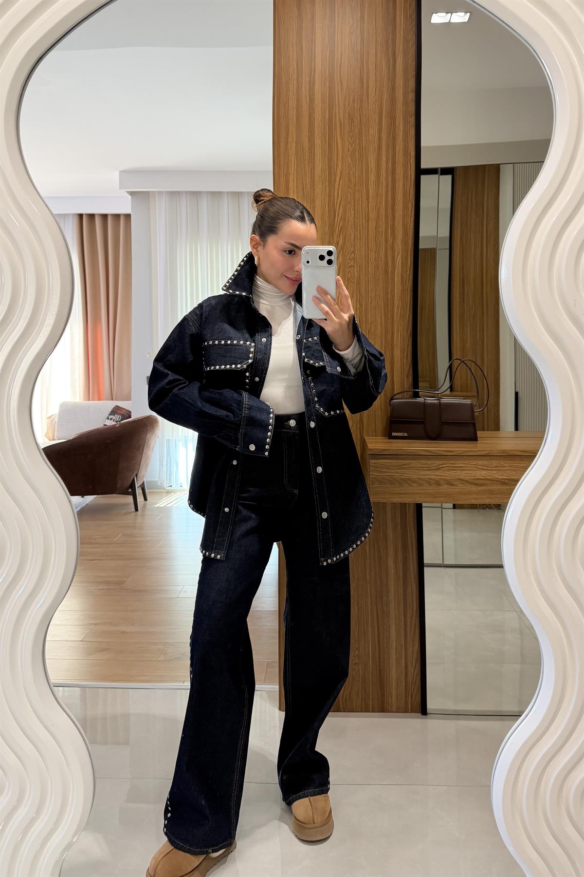 Yasmina Denim Zımbalı Takım