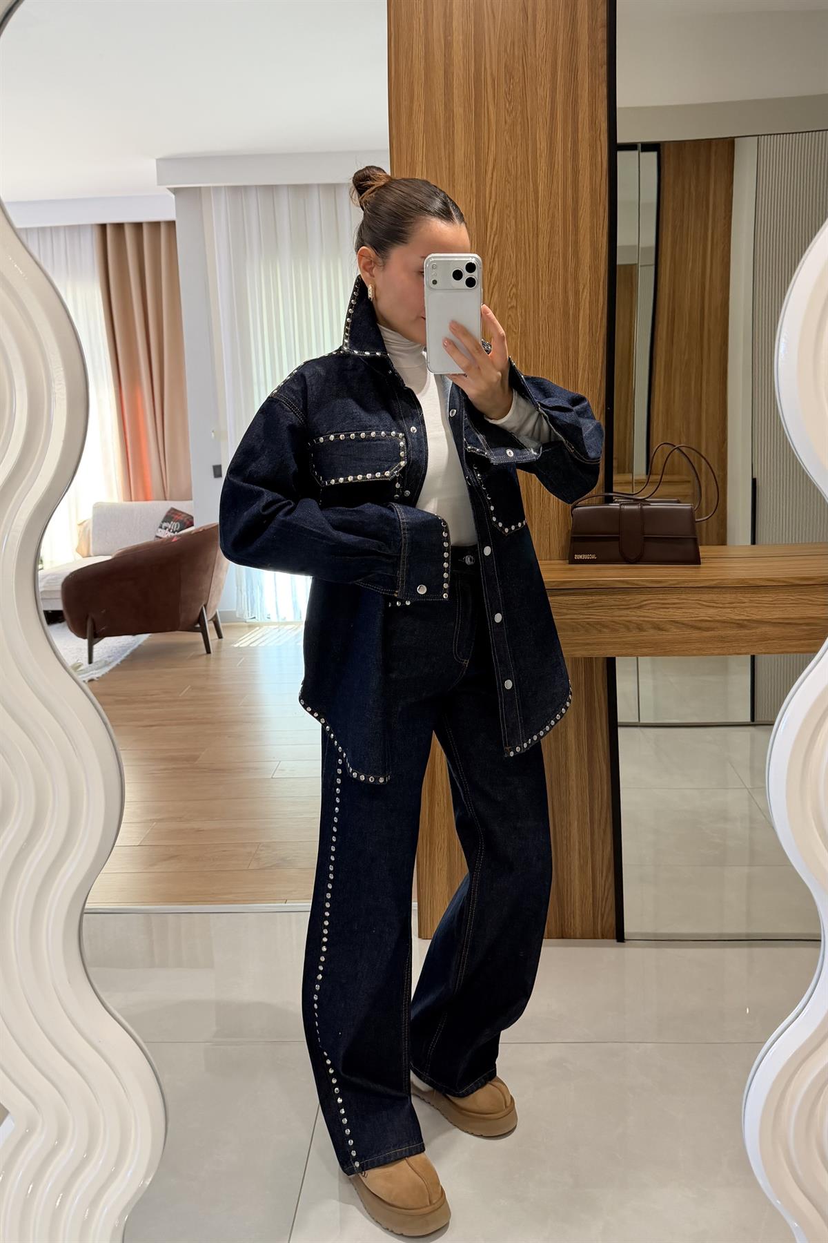 Yasmina Denim Zımbalı Takım