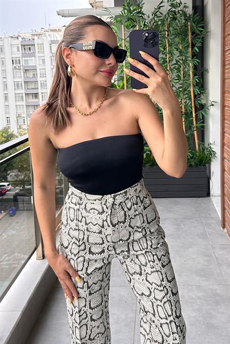 Yogi Straplez Basic Croptop - Siyah