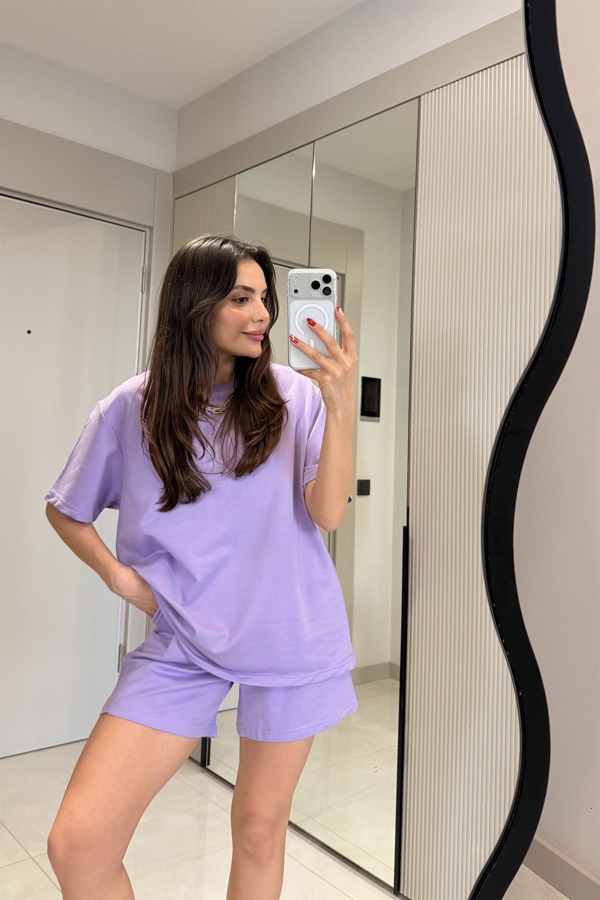 Zalia Lila Şortlu İkili Takım