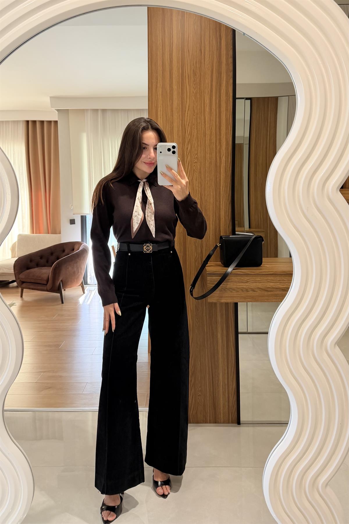 Zenvio Siyah Kadife Orjinal Pantolon