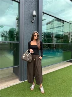 QULOVEYENİ GELENLERKahve Kareli Pantolon