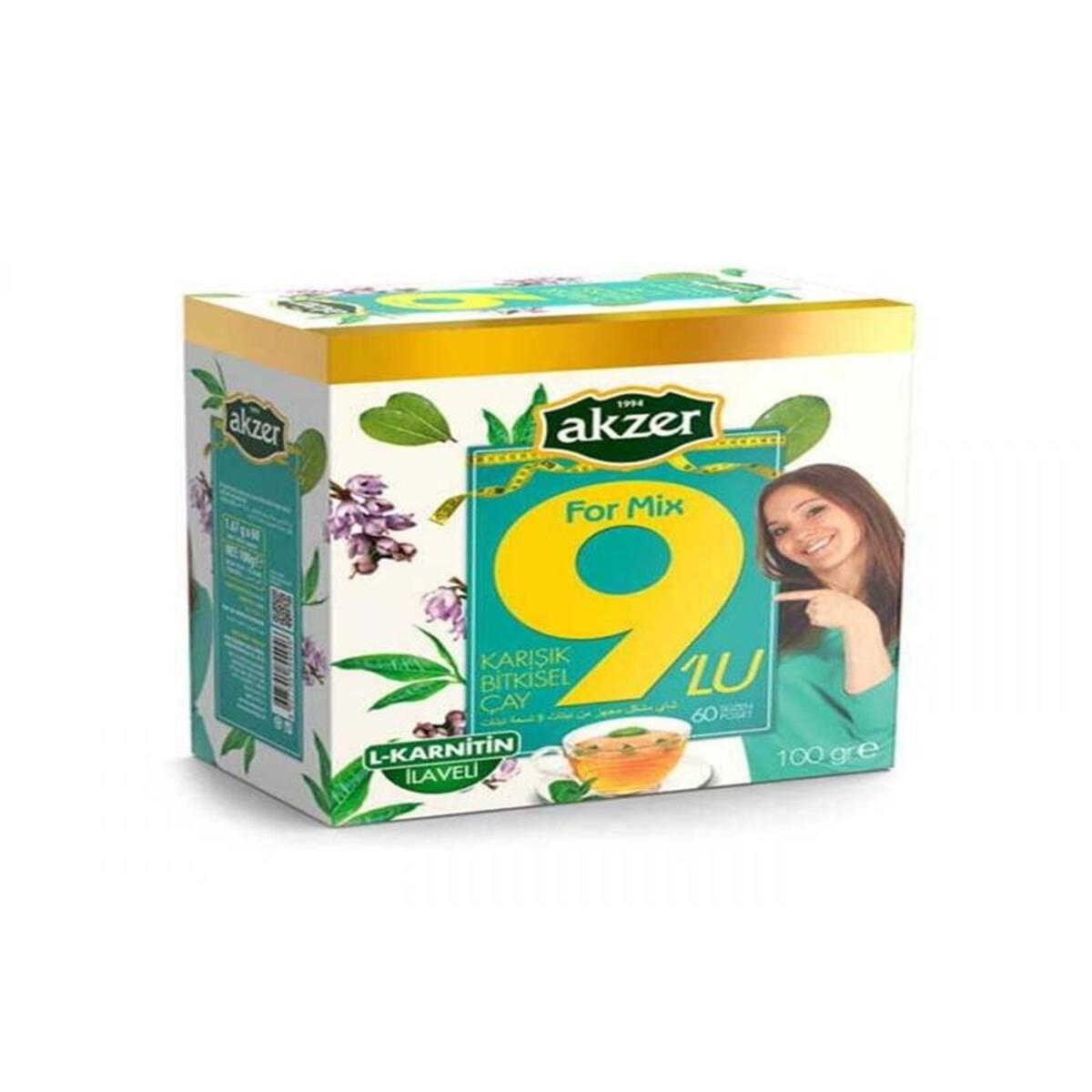 Akzer Akzer 9'lu Form Bitkisel Form Çayı 60 Süzen Poşet