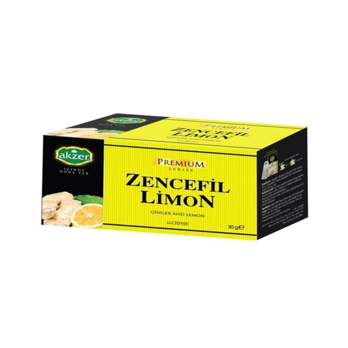Akzer Akzer Zencefilli Limonlu Çay 20'li Süzen Poşet