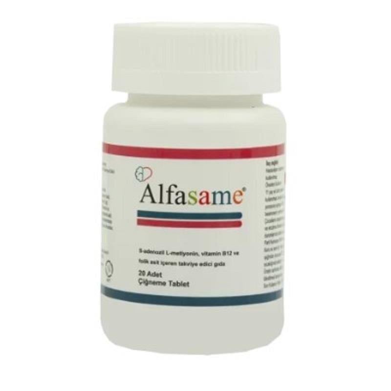 Alfasame Alfasame S-Adenozil L-Metiyonin Vitamin B12 ve Folik Asit 20 Tablet