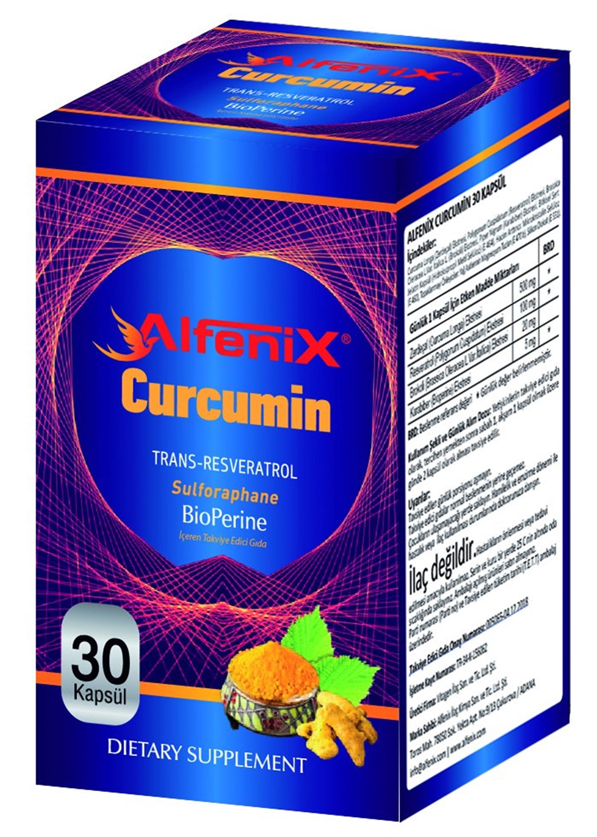 AlfenixAlfenix Curcumin C3 Complex 30 Kapsül