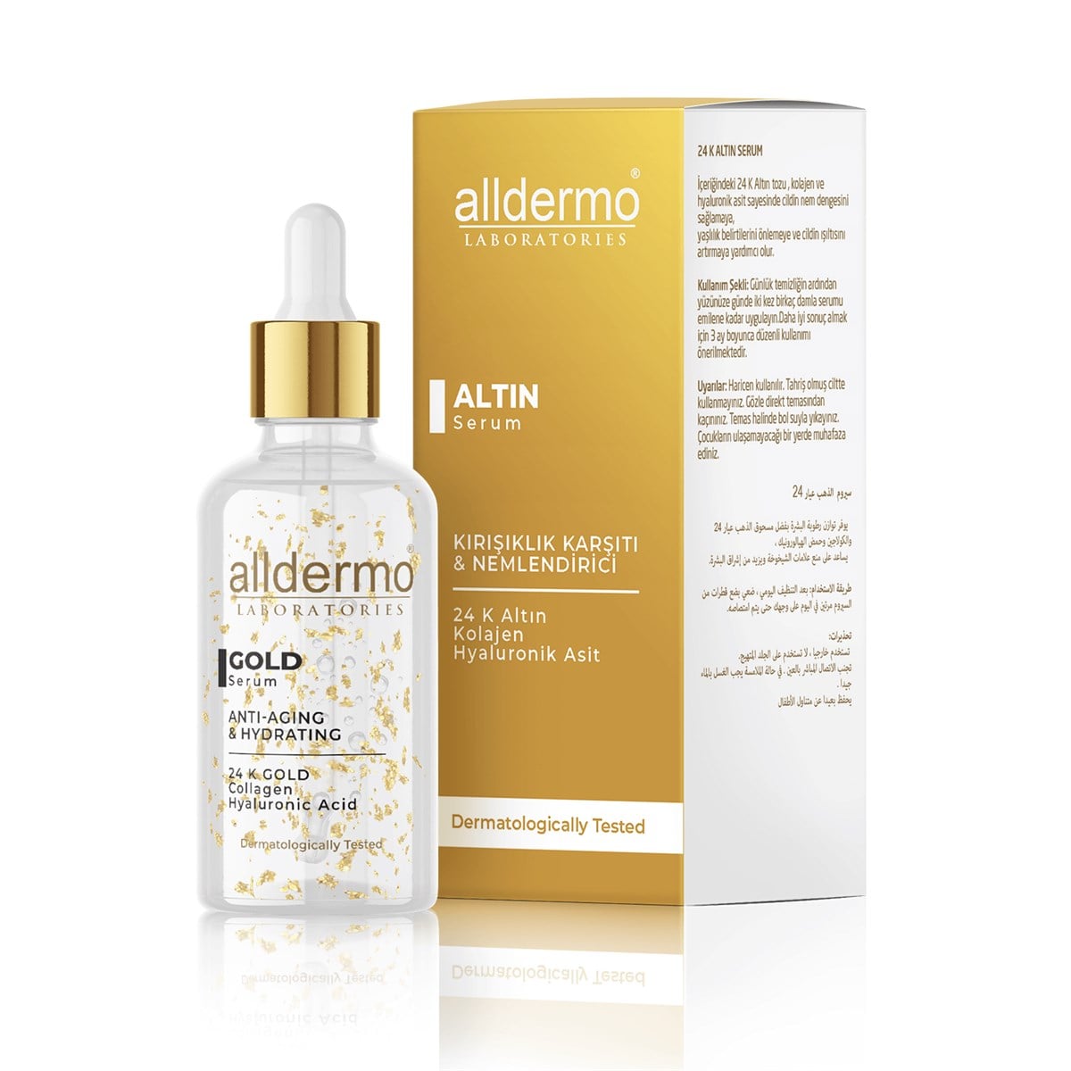 ALLDERMO Alldermo Gold Kırışıklık Karşıtı ve Nemlendirici 24K Serum 30 ml