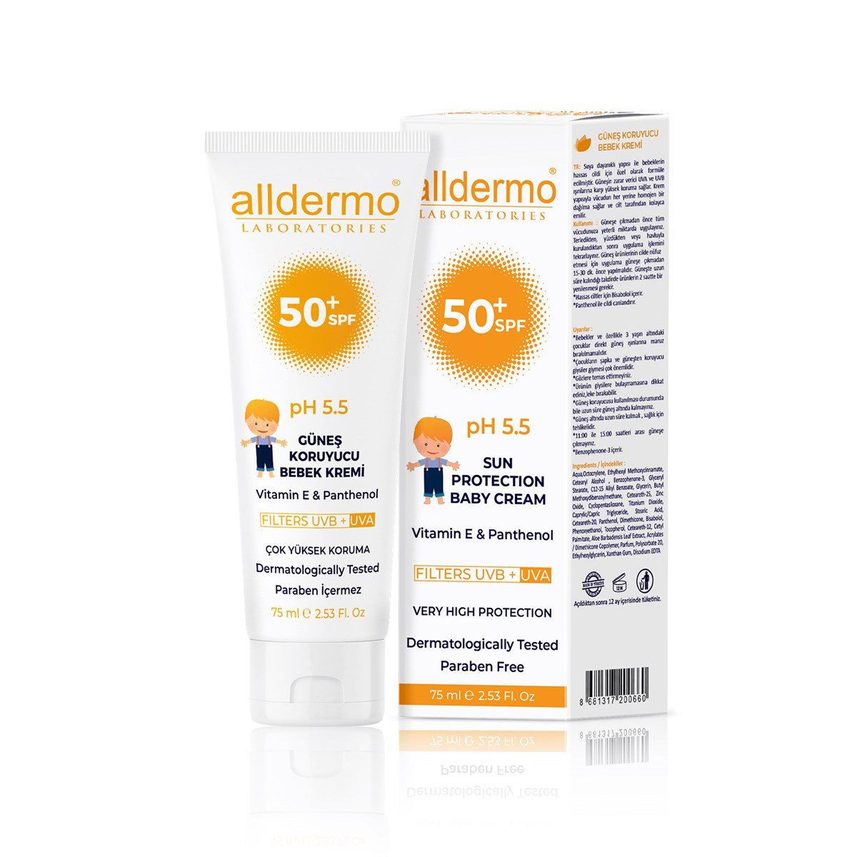 ALLDERMO Alldermo Güneş Koruyucu Bebek Kremi 50+spf 75ml