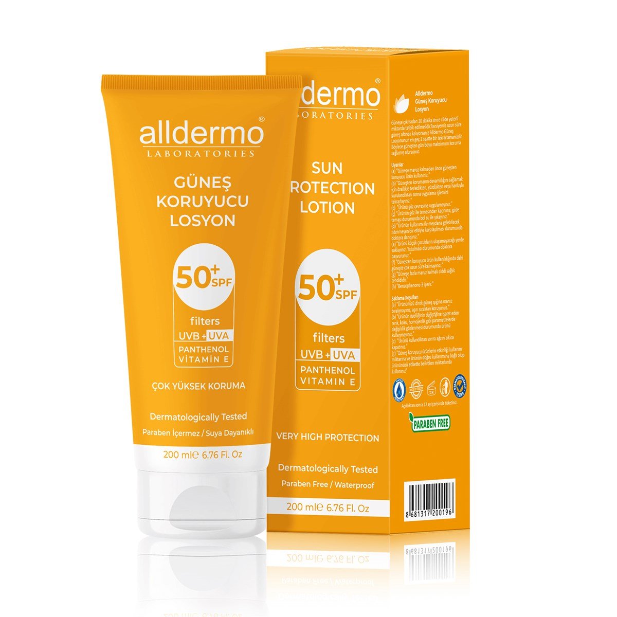 ALLDERMO Alldermo SPF 50+ Güneş Losyonu 200ml