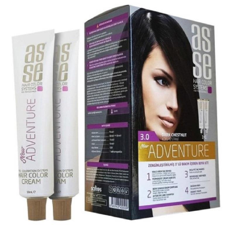 Asse Hair Color System Asse Hair Color System Saç Boyası Koyu Kestane No: 3.00