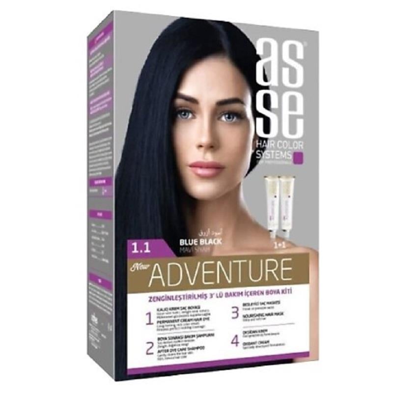 Asse Hair Color System Asse Hair Color System Saç Boyası Mavi Siyah No: 1.1