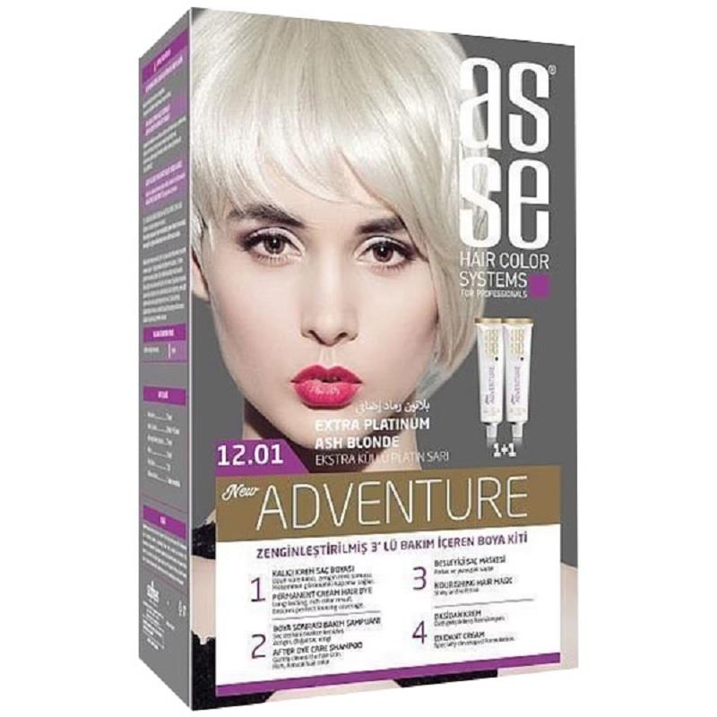 Asse Hair Color System Asse Hair Color System Saç Boyası Extra Küllü Platin Sarı No:12.01