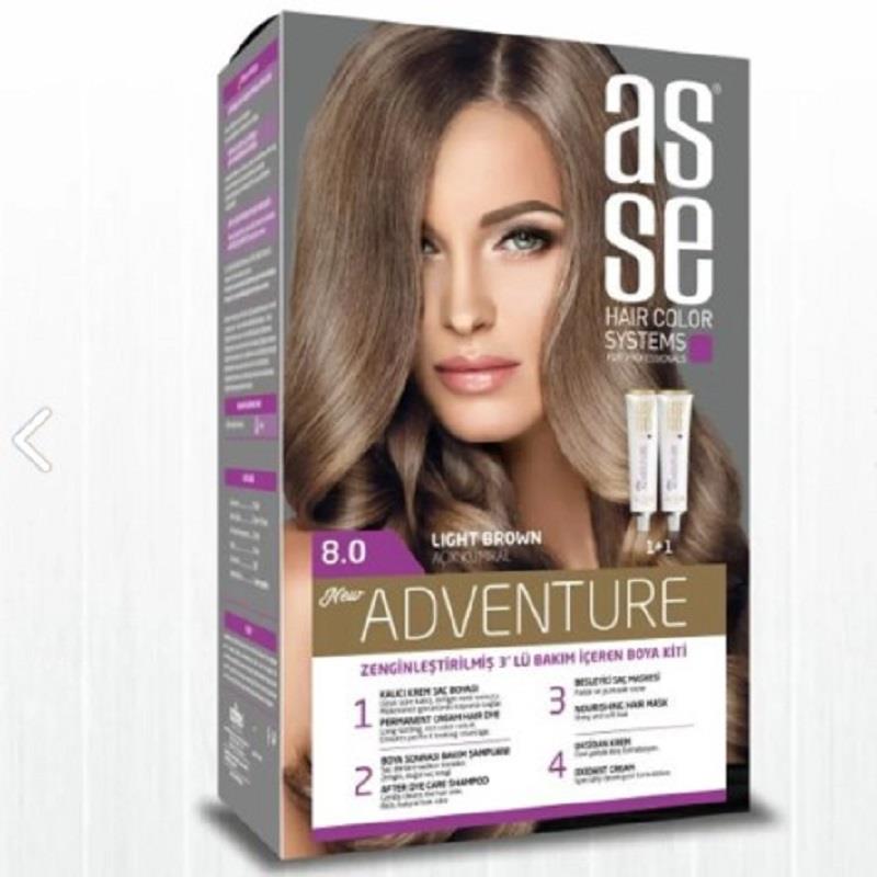 Asse Hair Color System Asse Hair Color System Saç Boyası Açık Kumral No: 8.00