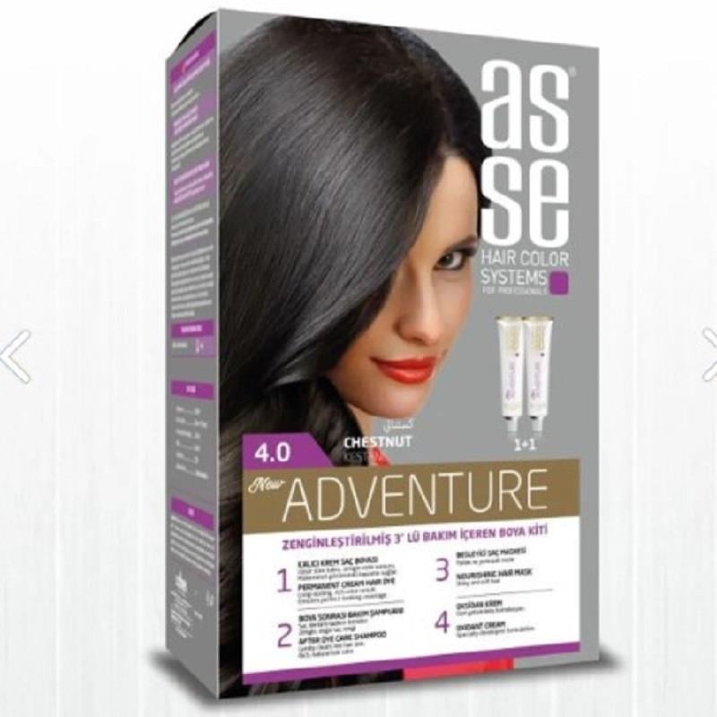Asse Hair Color System Asse Hair Color System Saç Boyası Kestane No: 4.00