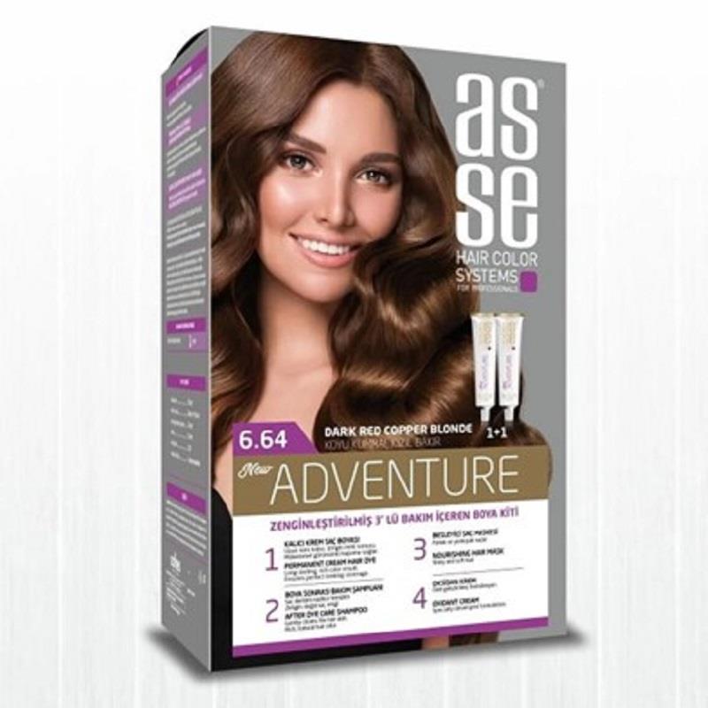 Asse Hair Color System Asse Hair Color System Saç Boyası Koyu Kumral Kızıl Bakır No: 6.64