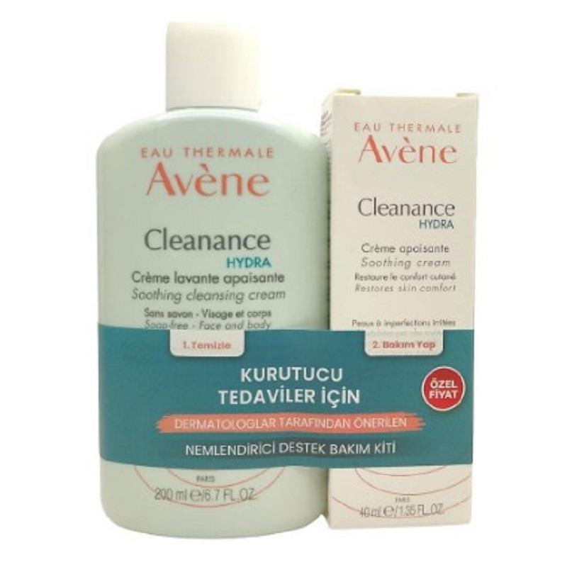 Avene Avène Cleanance Hydra Creme Apaisante 40 ml + Avène Cleanance Hydra Cleansing Lavant Cream 200 ml