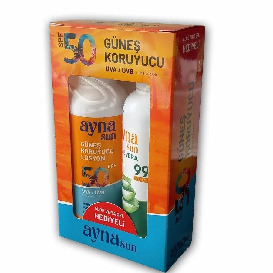 Ayna Sun Ayna Sun Güneş Koruyucu Losyon SPF50 150 ml + Aloe Vera Jel 150 ml