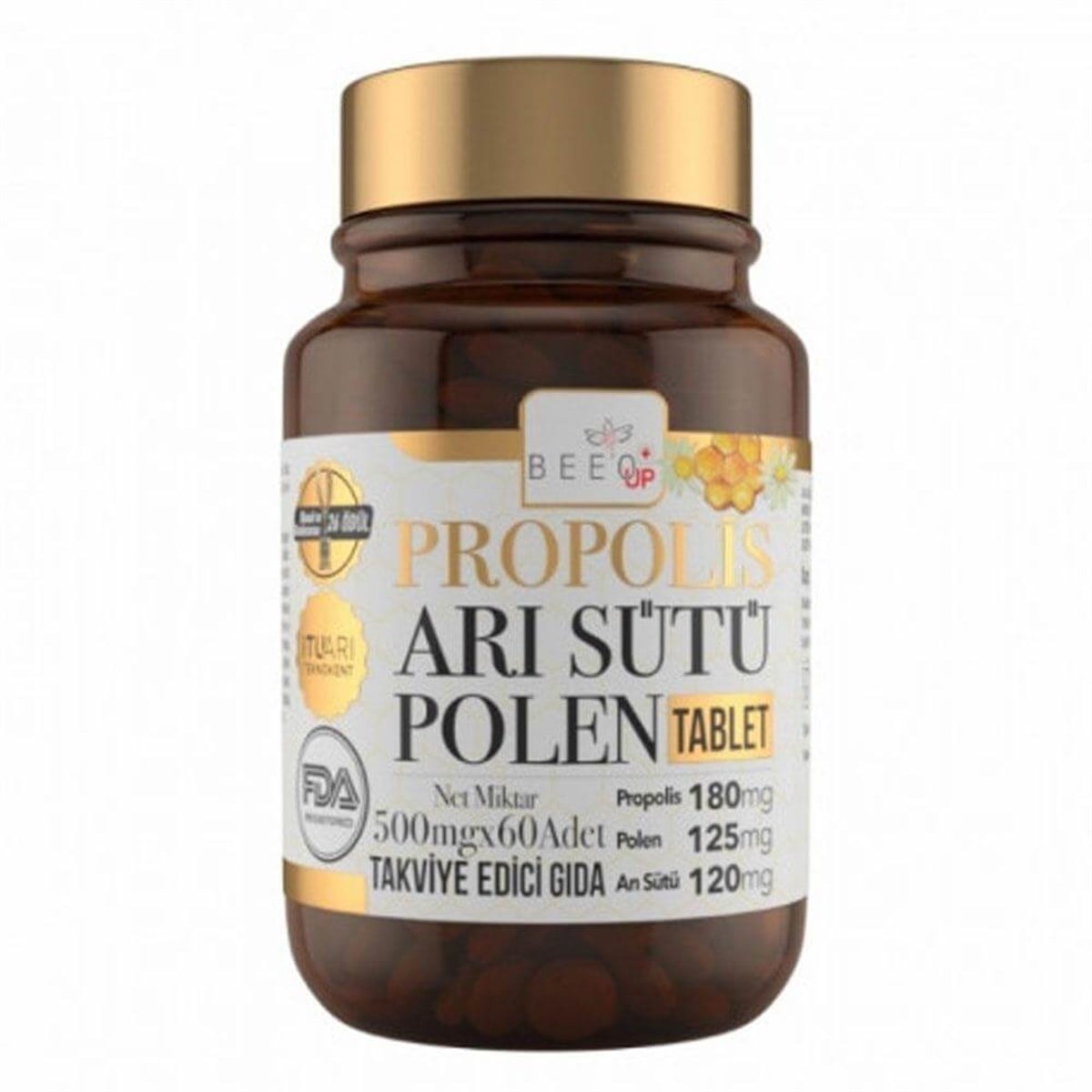 BEE'O Bee'o Up Propolis Arı Sütü Polen Yetişkin 60 Tablet