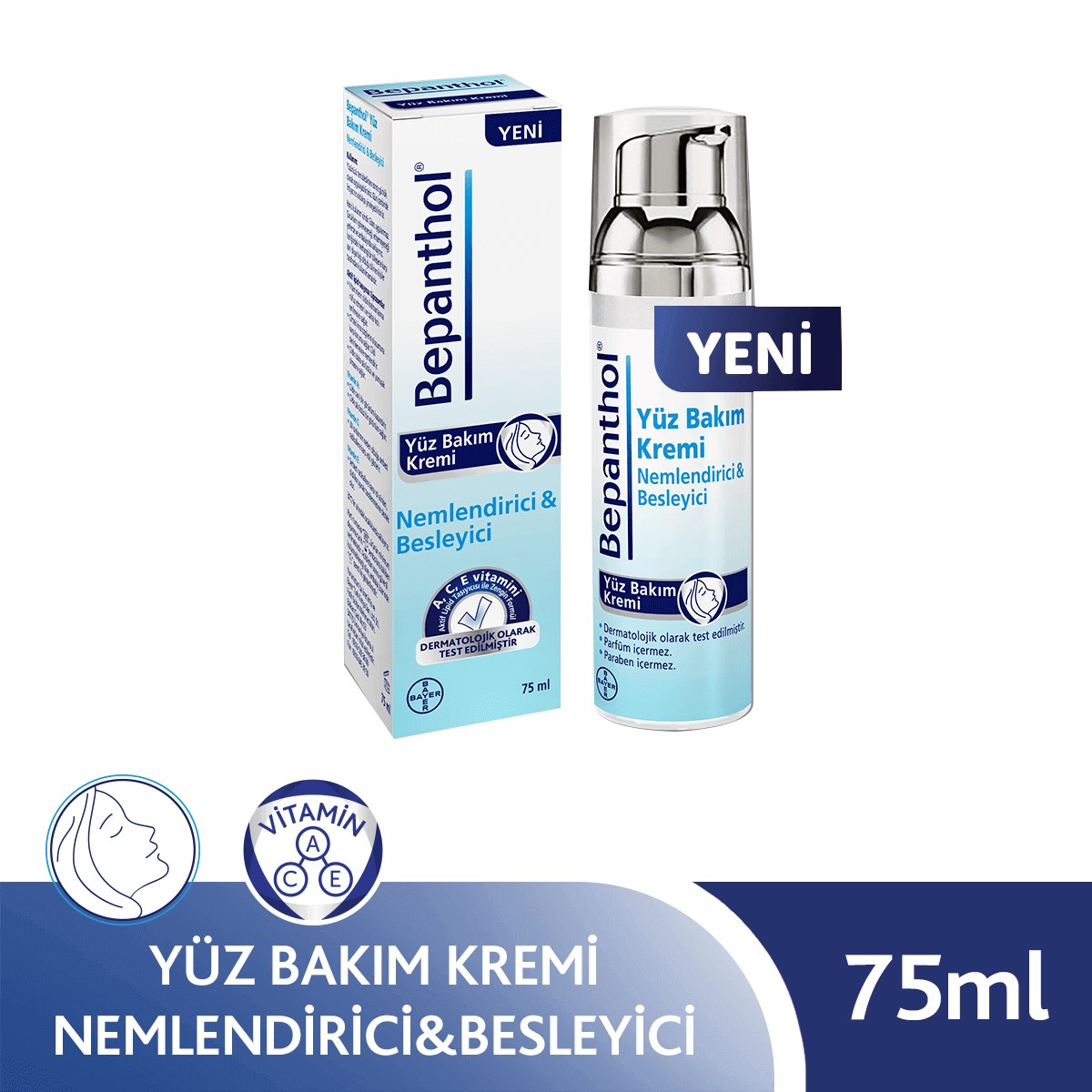 Bepanthol Bepanthol Nemlendirici Besleyici Yüz Kremi 75 ml
