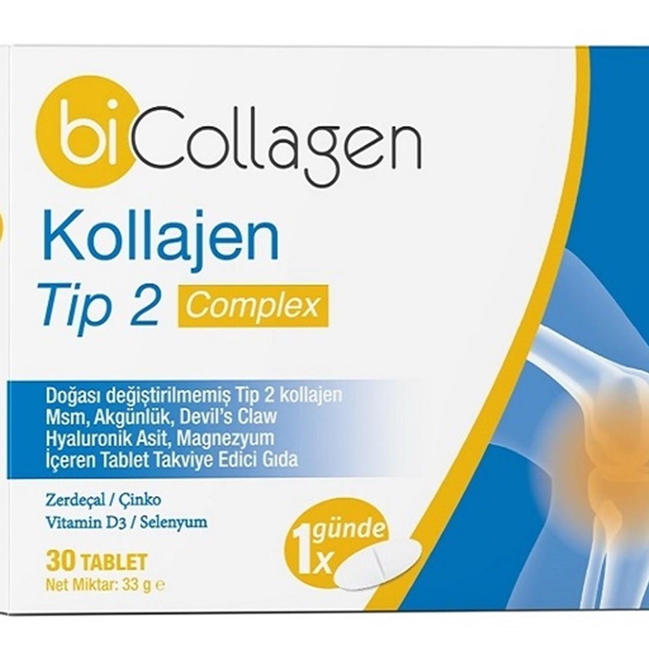 Bi Collagen Bi Collagen Tip II Kolajen Multi Complex 30 Tablet