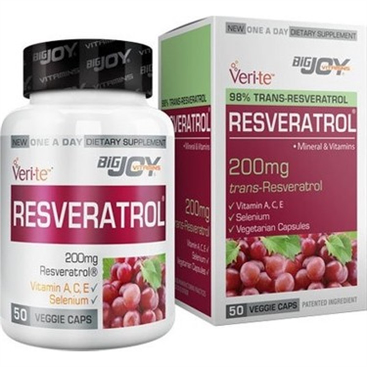 BigjoyBigjoy Vitamins Resveratrol 200mg 50 Vegi Kapsül