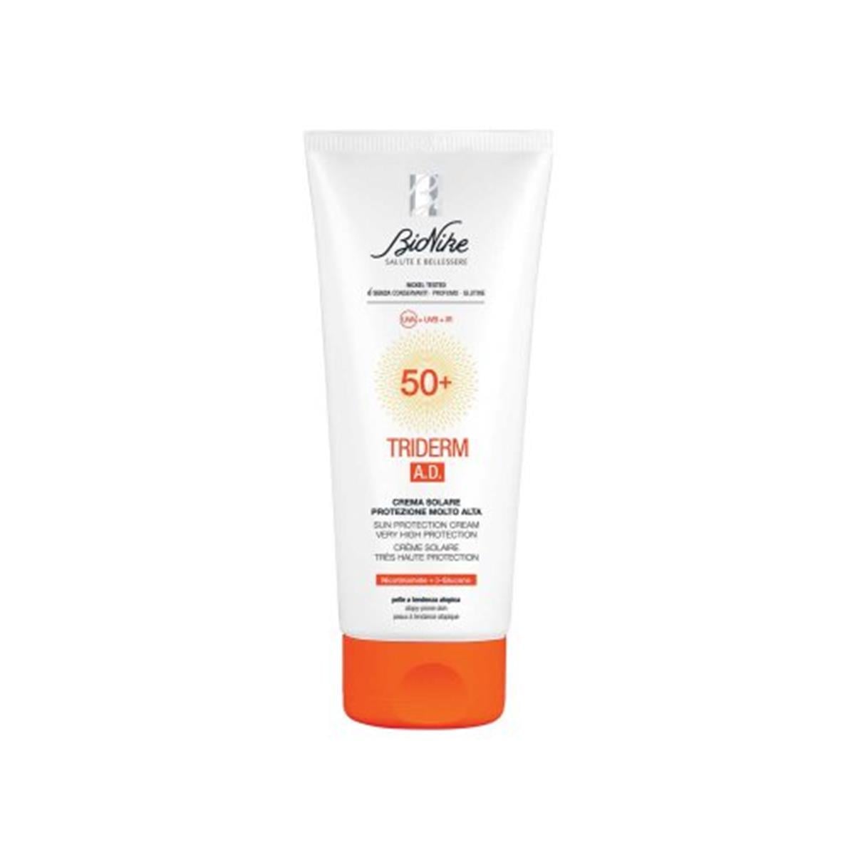 Bionike Bionike Triderm A.D. Sun Protection Cream SPF50+ Tube 200 ml