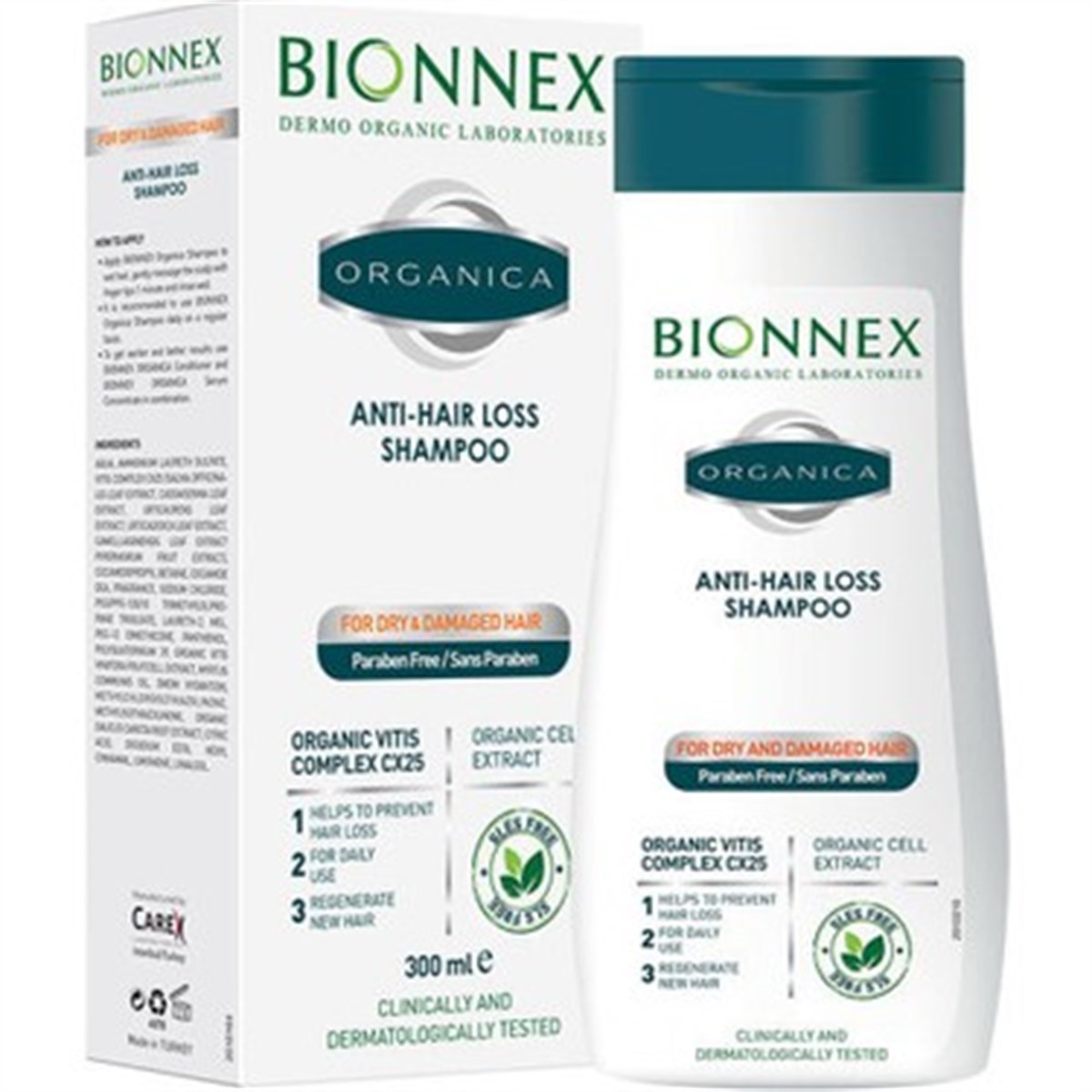 BionnexBionnex Organica Saç Dökülmesine Karşı Bakım Şampuanı Kuru Saçlar 300 ml