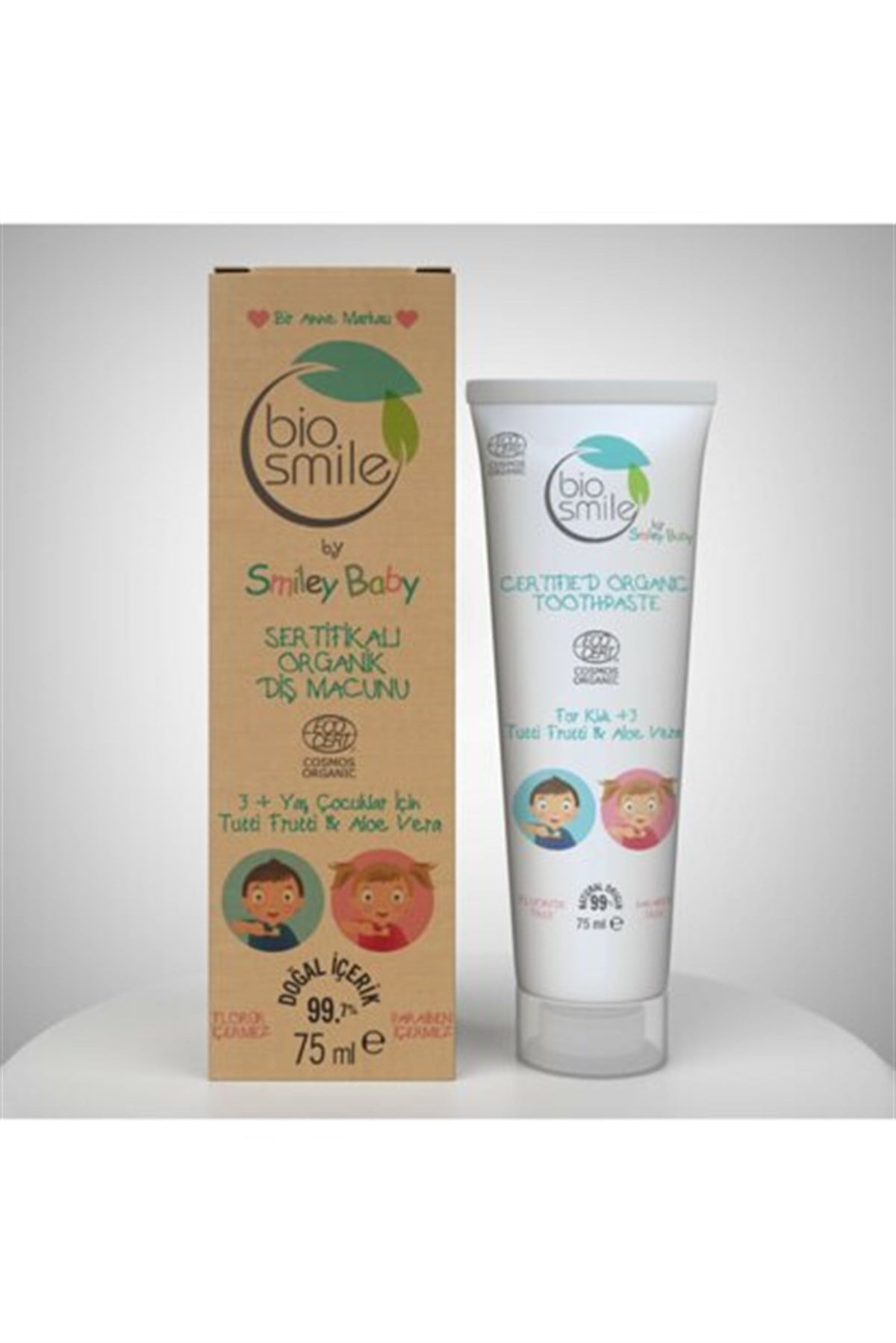 BiosmileBiosmile Smiley Baby Aloe Vera Tutti Frutti Özlü Doğal Diş Macunu 75 ml