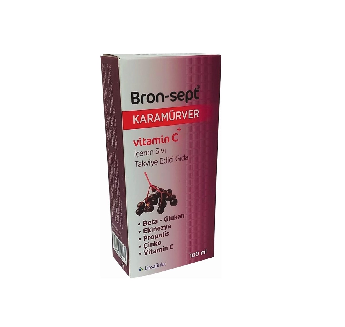 Bron-Sept Karamürver + Beta Glukan + Vitamin C Şurup 100 ml