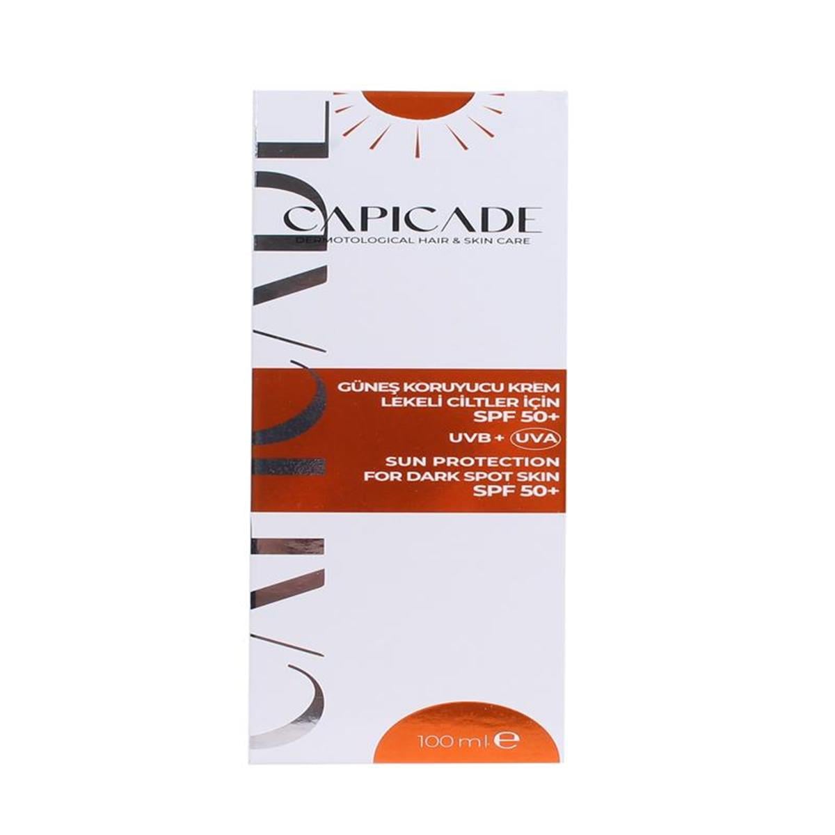 Capicade Capicade Güneş Koruyucu Krem Lekeli Ciltler İçin SPF50+ 100 ml