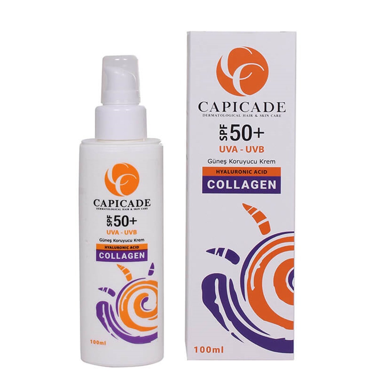 Capicade Capicade SPF50+ Güneş Koruyucu Krem Collagen 100 ml