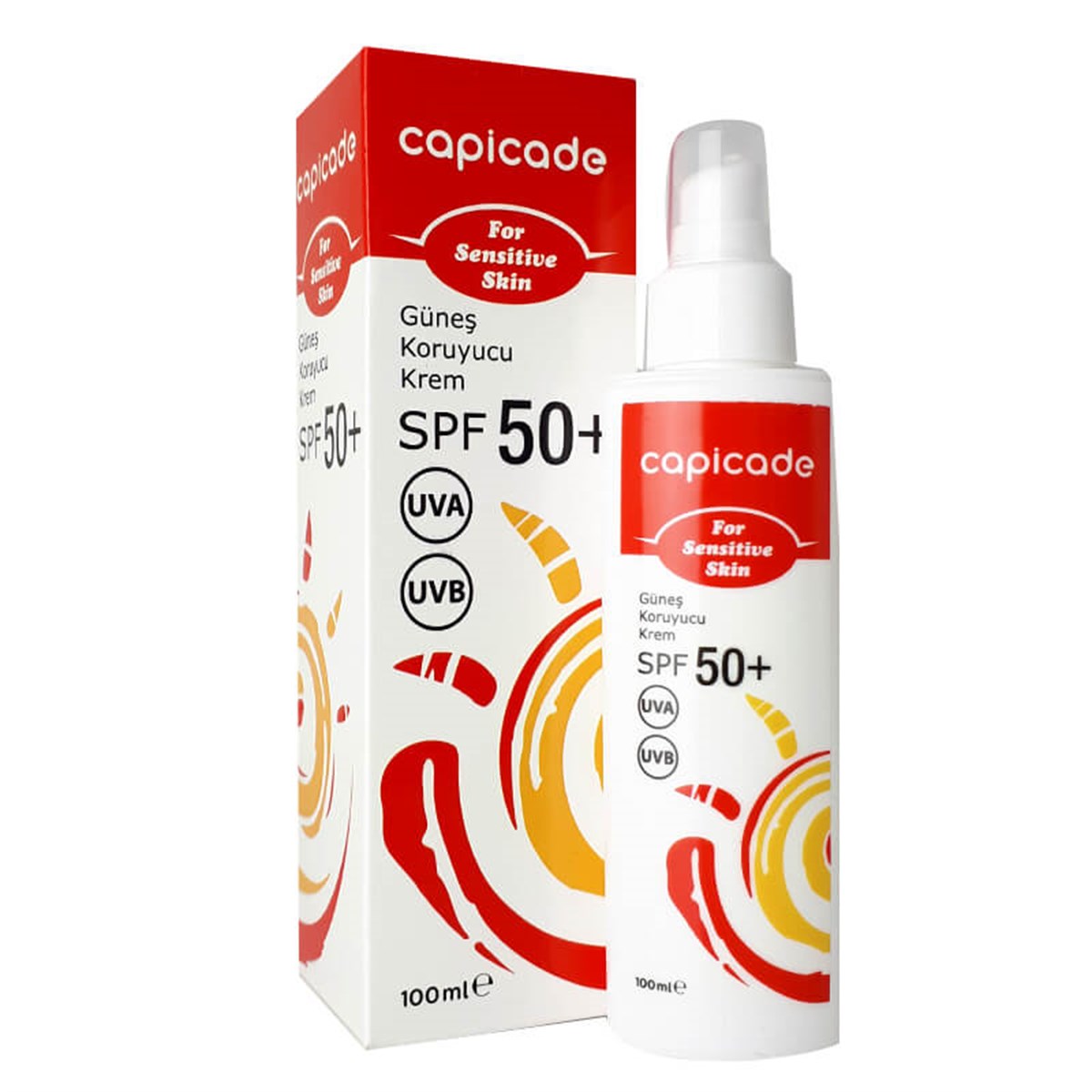 Capicade Capicade SPF50+ Güneş Koruyucu Krem Hassas Ciltler İçin 100 ml