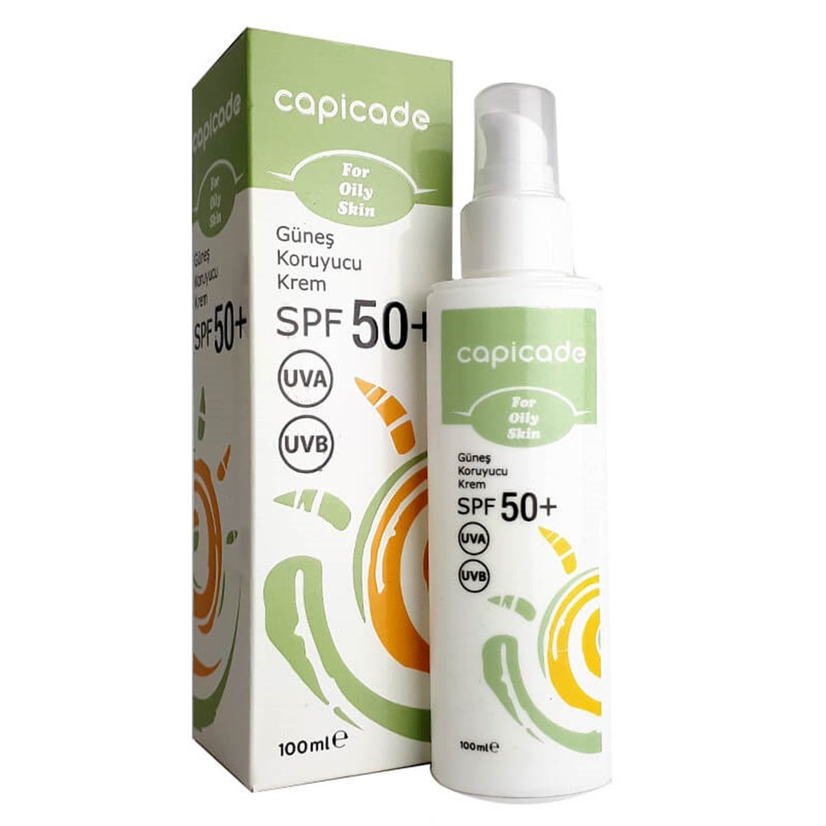 Capicade Capicade SPF50+ Güneş Koruyucu Krem Yağlı Ciltler İçin 100 ml