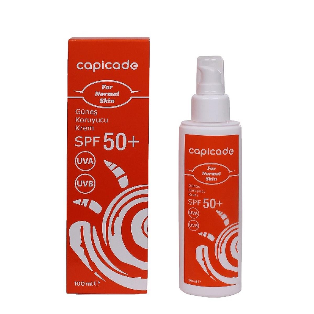Capicade Capicade SPF50+ Güneş Koruyucu Krem Normal&Karma Ciltler İçin 100 ml