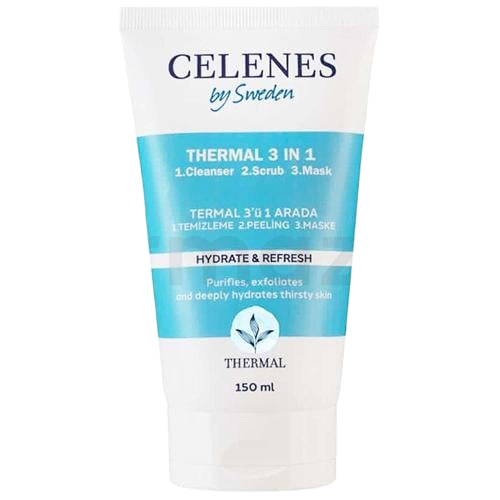 Celenes by Sweden Celenes By Sweden Celenes Thermal 3 in1 Peeling Maske Temizleyici 150 ml - Tüm Ciltler