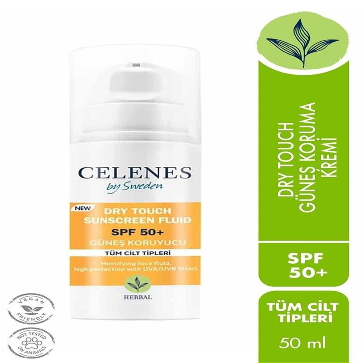 Celenes by Sweden Celenes By Sweden Dry Touch Güneş Koruyucu SPF50+ 50 ml