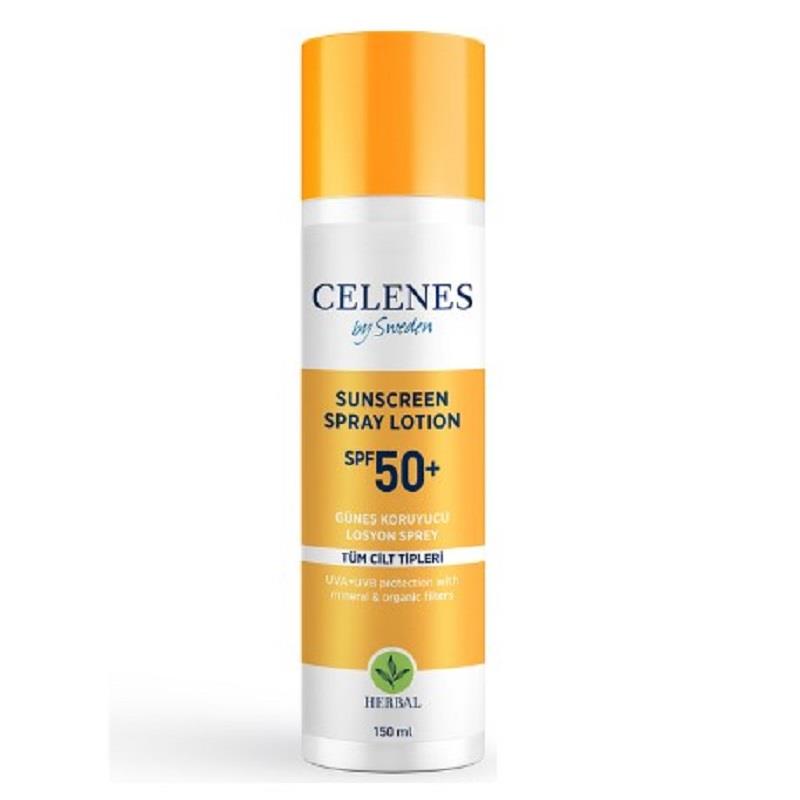 Celenes by Sweden Celenes By Sweden Herbal Güneş Koruyucu Losyon Sprey Tüm Cilt Tipleri SPF50 150 ml