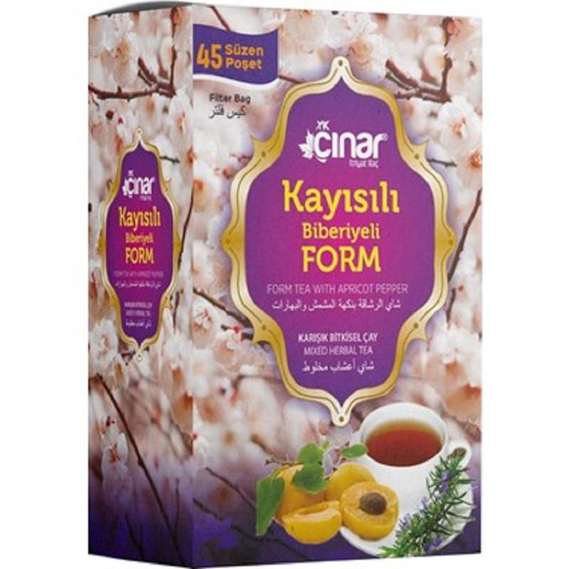 Çınar Çınar Kayısılı Biberiyeli Karışık Bitki Çayı 45 Süzen Poşet