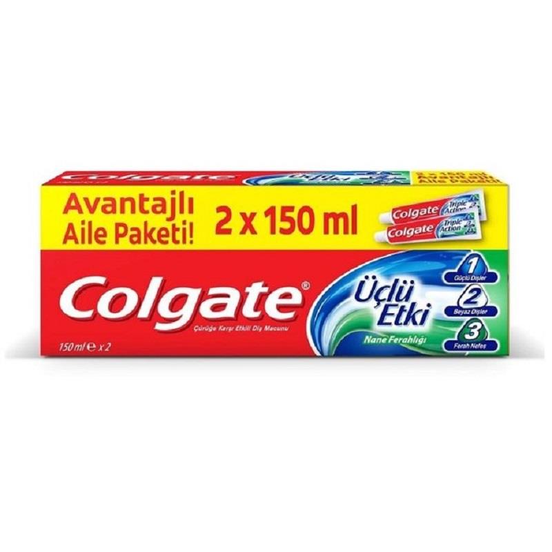 COLGATE Colgate Diş Macunu Üçlü Etki 150 ml - 2'li Avantajlı Aile Paketi