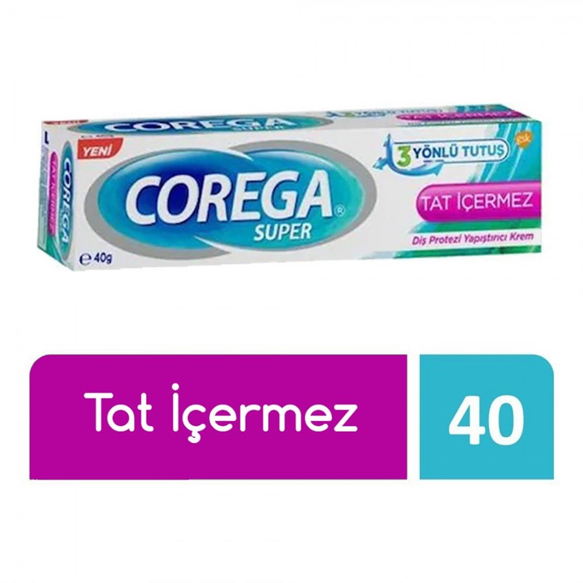 Corega Super Diş Protezi Yapıştırıcı Krem 40 gr Tat İçermez