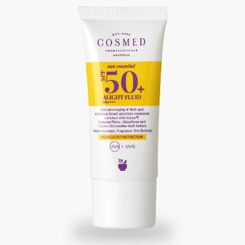 Cosmed Cosmed Sun Essential Alight Fluid SPF50 Koyu Leke Karşıtı Yüz Güneş Kremi - Alfa Arbutin Yeni Nesil Filtreler 30 ml