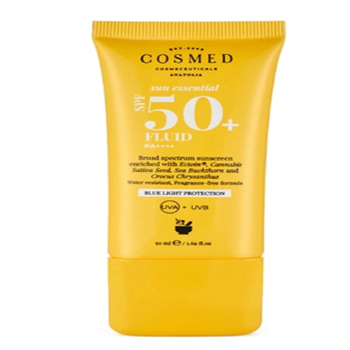 Cosmed Cosmed Sun Essential Fluid SPF50 Tüm Cilt Tipleri için Yüz Güneş Kremi Yeni Nesil Filtreler 50 ml
